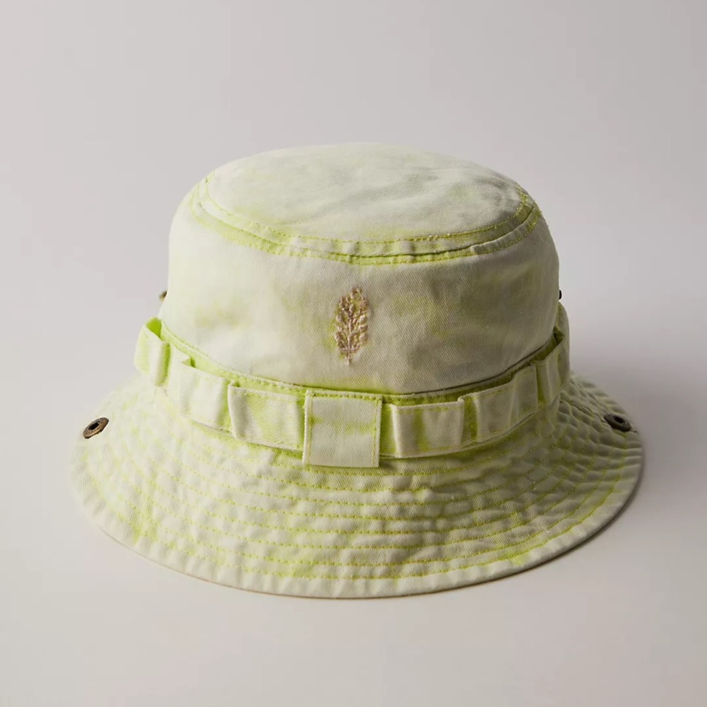 NWT FREE PEOPLE MOVEMENT Happy Trails Bucket Hat | Washed Lime MSRP $38 CURRENT